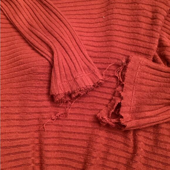 WE THE FREE SIZE SMALL BURNT ORANGE LOVER  SWEATER - Picture 7 of 10